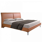 Кровать двуспальная коричневая из экокожи Modern Look варинант исполнения - 1 | Loft Concept в Твери