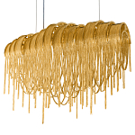 Люстра подвесная с металлическими цепочками и изогнутыми металлическими дугами 72 см Atlantis Chain варинант исполнения - 18 | Loft Concept в Твери