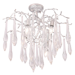 Люстра потолочная с прозрачными стеклянными подвесками в форме капель Droplet Chandelier варинант исполнения - 1 | Loft Concept в Твери