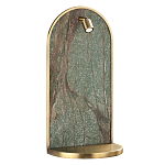 Настенный светильник зеленого цвета с бронзовой рамкой овальной формы с полкой Herbarium  варинант исполнения - 3 | Loft Concept в Твери