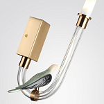 Бра с прозрачной изогнутой трубкой и декоративной фигуркой птицы Ganthea варинант исполнения - 4 | Loft Concept в Твери