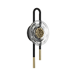 Бра черного цвета с круглым прозрачным стеклянным плафоном Virelia  варинант исполнения - 1 | Loft Concept в Твери