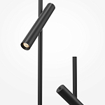 Напольный торшер светодионый черный Lumen Duo варинант исполнения - 3 | Loft Concept в Твери