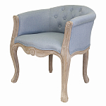 Кресло низкое в стиле прованс Louis French Armchair light blue flax варинант исполнения - 3 | Loft Concept в Твери