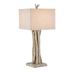 Настольная лампа с каркасом в виде веток деревьев с абажуром из ткани Natural Driftwood варинант исполнения - 1 | Loft Concept в Твери