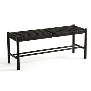 Банкетка Enzo Wicker Black Banquet