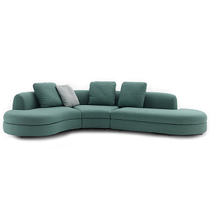 Современный 3-х местный Диван California трансформер круглой формы 