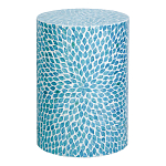 Столик с инкрустацией с перламутровым узором Flower Blue варинант исполнения - 1 | Loft Concept в Твери