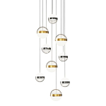 Люстра каскадная с 9-ю подвесами бронза и никель Peggy Futura lamp варинант исполнения - 1 | Loft Concept в Твери