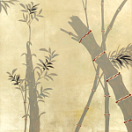Обои ручная роспись Bamboo Dark Lacquer on Deep Rich Gold gilded tea paper варинант исполнения - 2 | Loft Concept в Твери