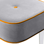 Квадратный мягкий пуф на белых ножках Winton Pouf Square варинант исполнения - 12 | Loft Concept в Твери