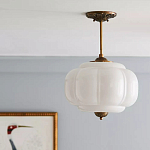 Подвесной светильник с абажуром из молочного стекла Vintage Charm варинант исполнения - 2 | Loft Concept в Твери