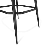 Барный стул со спинкой и подлокотниками на 4-х металлических ножках Douglas Rhombus Синий Велюр варинант исполнения - 4 | Loft Concept в Твери