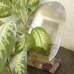 Настольное зеркало с подставкой из эпоксидной смолы с цветами Epoxy Resin Flowers Mirror варинант исполнения - 2 | Loft Concept в Твери