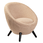 Кресло розовое с обивка из искусственного каракуля Iconic Creation варинант исполнения - 1 | Loft Concept в Твери