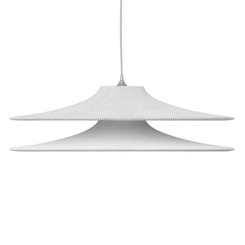 Подвесной вязаный белый светильник «Двойной Токио»  Белый в Твери | Loft Concept 