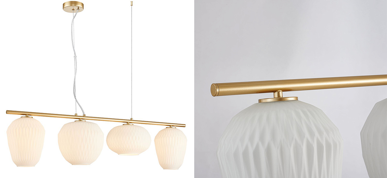 Люстра Foscarini c Белыми Плафонами Люстра Foscarini c Белыми Плафонами - Loft-Concept в Твери