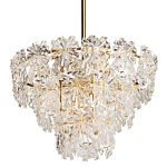 Люстра многоярусная с объемными прозрачными цветами Hanging Flowers варинант исполнения - 1 | Loft Concept в Твери