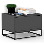 Тумба прикроватная цвета графит с ящиками Strict Lines варинант исполнения - 2 | Loft Concept в Твери