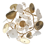 Люстра с белыми и золотистыми цветами Dahlia Flowers Lamp варинант исполнения - 4 | Loft Concept в Твери