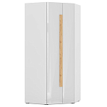 Шкаф угловой с белым глянцевым фасадом Grace of Furniture варинант исполнения - 1 | Loft Concept в Твери