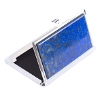 Визитница карманная металлическая с накладкой из натурального камня Лазурит Stone Business Card Holders  варинант исполнения - 2 | Loft Concept в Твери