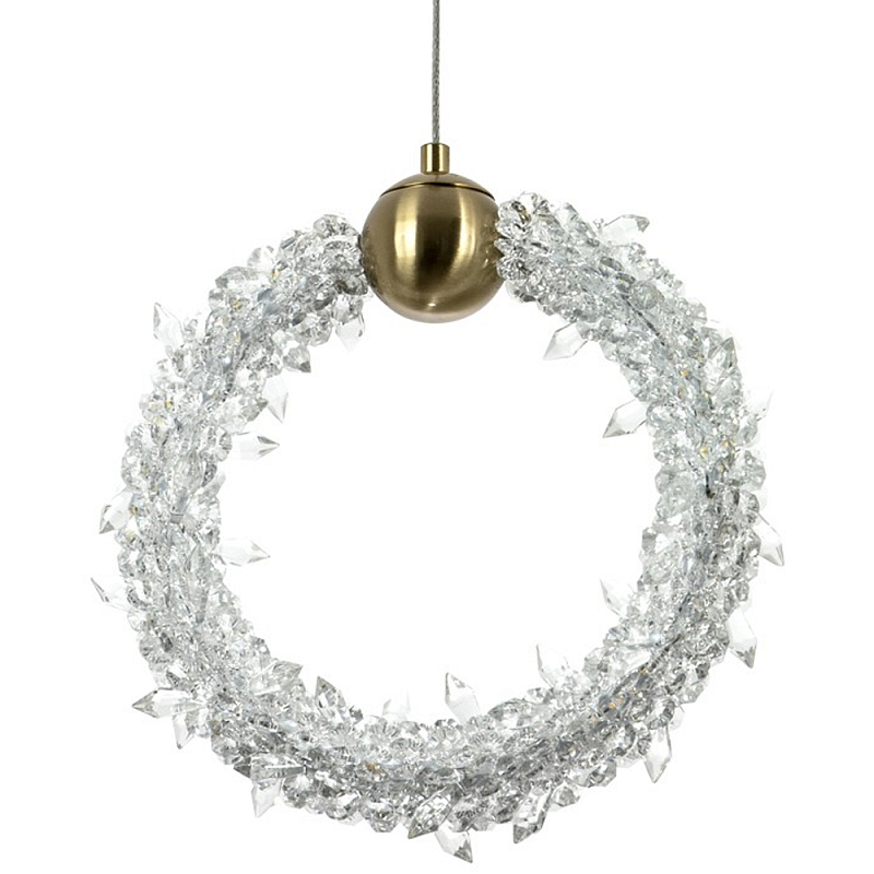 Подвесной светильник кольцо украшенный кристаллами из хрусталя Gilbertine Crystals Ring Hanging Lamp Прозрачный Латунь Подвесной светильник кольцо украшенный кристаллами из хрусталя Gilbertine Crystals Ring Hanging Lamp Прозрачный Латунь в Твери | Loft Concept