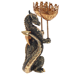 Подсвечник в виде дракона Dragon candlestick Gold Green варинант исполнения - 1 | Loft Concept в Твери