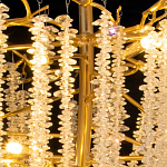 Люстра многоярусная с каркасом из металла и прозрачными подвесками FAIRYTREE Light варинант исполнения - 5 | Loft Concept в Твери