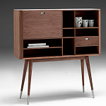 Дизайнерский комод-буфет на высоких ножках с выдвижными ящиками и открытыми полками Joshar варинант исполнения - 1 | Loft Concept в Твери