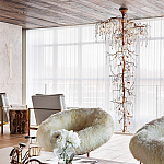 Люстра большая с прозрачными подвесками в форме капель Droplet Chandelier варинант исполнения - 1 | Loft Concept в Твери