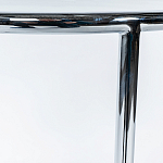 Приставной столик на серебристом основании с столешницей из стекла Noir варинант исполнения - 3 | Loft Concept в Твери