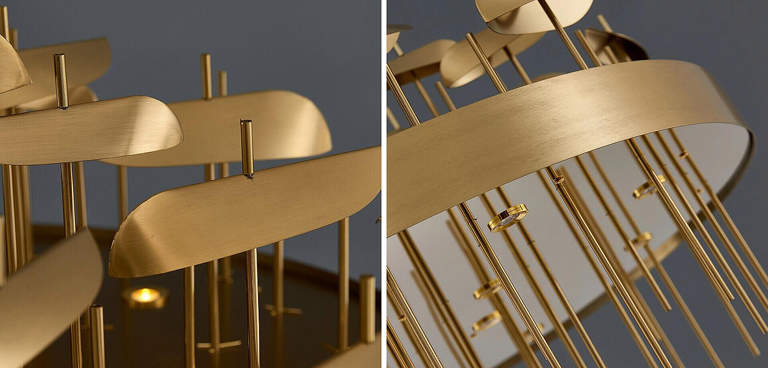 Светодиодная дизайнерская инсталляция ANODINE Perlina Disk Chandelier Светодиодная дизайнерская инсталляция ANODINE Perlina Disk Chandelier - Loft-Concept в Твери