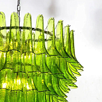 Люстра из семи ярусов зеленого стекла Independence варинант исполнения - 3 | Loft Concept в Твери