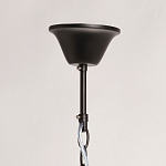 Люстра круглая из матового черного металла с подвесками из прозрачных стеклянных трубок Noir Tubes варинант исполнения - 11 | Loft Concept в Твери