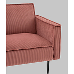 Диван современный вельветовый прямой Worcester Коралл варинант исполнения - 3 | Loft Concept в Твери