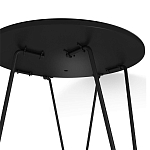 Стол журнальный c круглой столешницей из стекла серого цвета Gray and Gold Marble варинант исполнения - 5 | Loft Concept в Твери