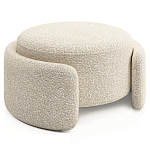 Круглая Оттоманка Alice ткань букле варинант исполнения - 1 | Loft Concept в Твери