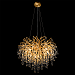 Люстра подвесная с прозрачными стеклянными подвесками в форме капель Диаметр 60 см Droplet Chandelier варинант исполнения - 5 | Loft Concept в Твери