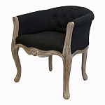 Кресло низкое в стиле прованс Louis French Armchair black flax варинант исполнения - 3 | Loft Concept в Твери