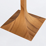 Настольная лампа со скошенным конусовидным абажуром и фигурной ножкой в цвете тик Accord Lighting варинант исполнения - 3 | Loft Concept в Твери