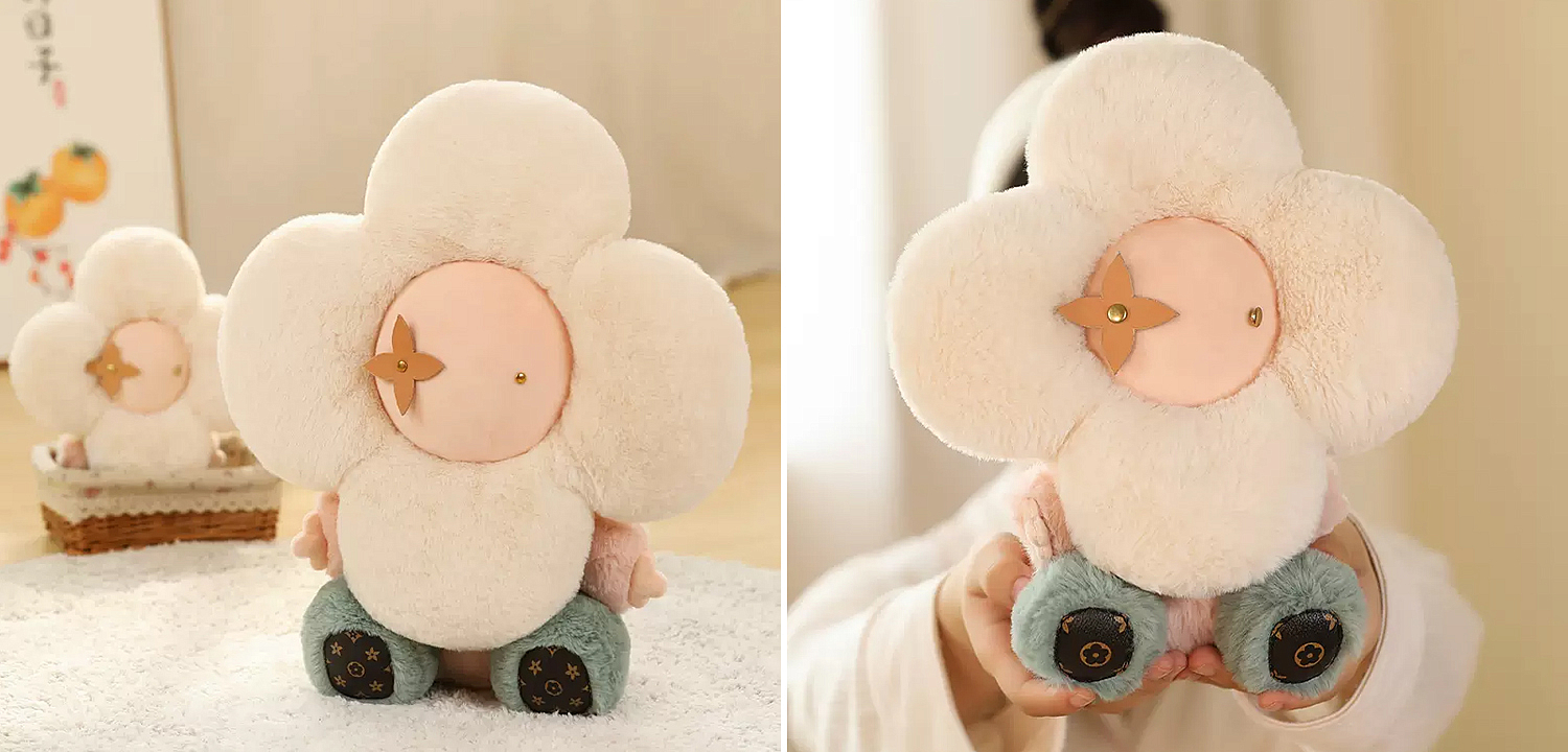 Декоративная подушка стиль Louis Vuitton Doudou Vivienne Flower Toy - Loft-Concept в Твери