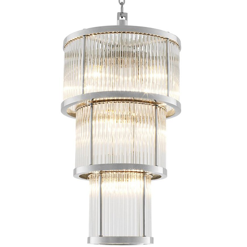 Люстра Chandelier Avery Nickel Никель Прозрачное Стекло в Твери | Loft Concept 