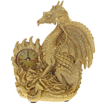 Часы в виде дракона Golden Dragon Clock варинант исполнения - 1 | Loft Concept в Твери