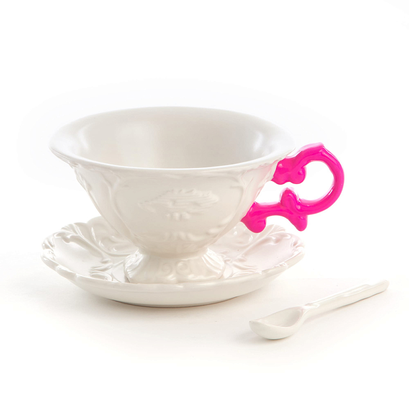 Чайная пара Seletti I-Tea Fuchsia Белый Фуксия Чайная пара Seletti I-Tea Fuchsia Белый Фуксия в Твери | Loft Concept