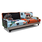 Диван с цветным принтом Qalakabusha Sofa варинант исполнения - 2 | Loft Concept в Твери