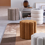 Пуф с обивкой из ткани букле Flo Pouf варинант исполнения - 3 | Loft Concept в Твери