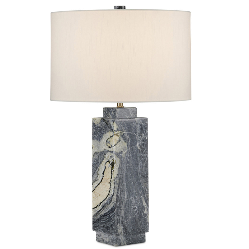 Настольная лампа с корпусом из серого мрамора Breathtaking View ivory ( слоновая кость ) Серый в Твери | Loft Concept 
