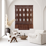 Панно Макраме коричневый цвет  варинант исполнения - 3 | Loft Concept в Твери