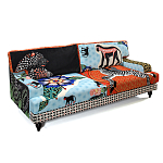 Диван с цветным принтом Qalakabusha Sofa варинант исполнения - 3 | Loft Concept в Твери